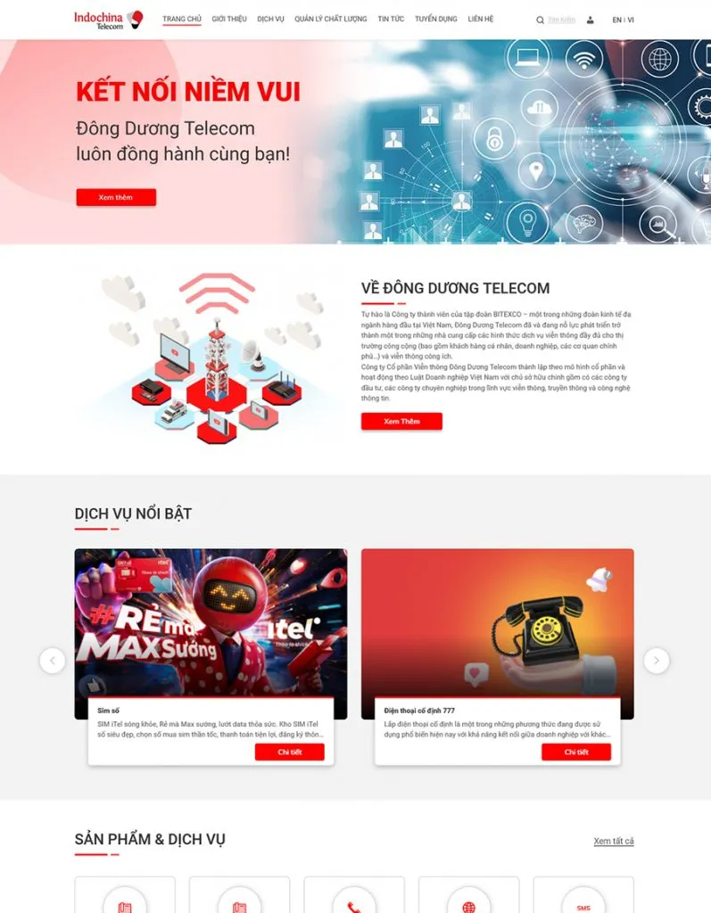 Website Đông Dương Telecom