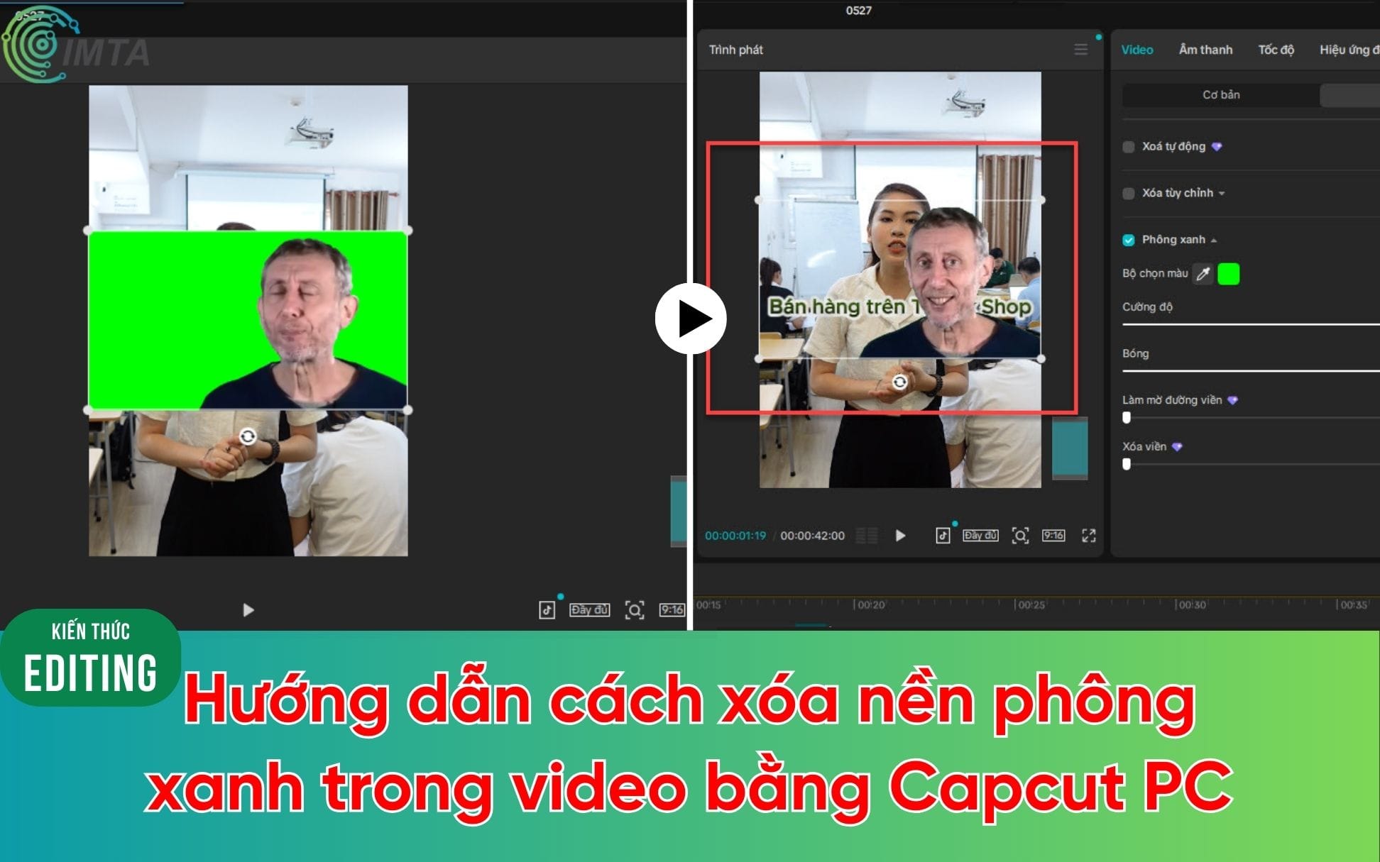 Hướng dẫn cách xóa nền phông xanh trong video bằng Capcut PC
