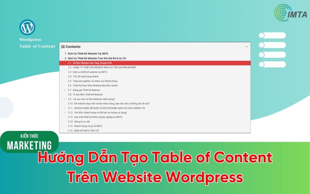 Hướng Dẫn Tạo Table of Content Trên Website Wordpress