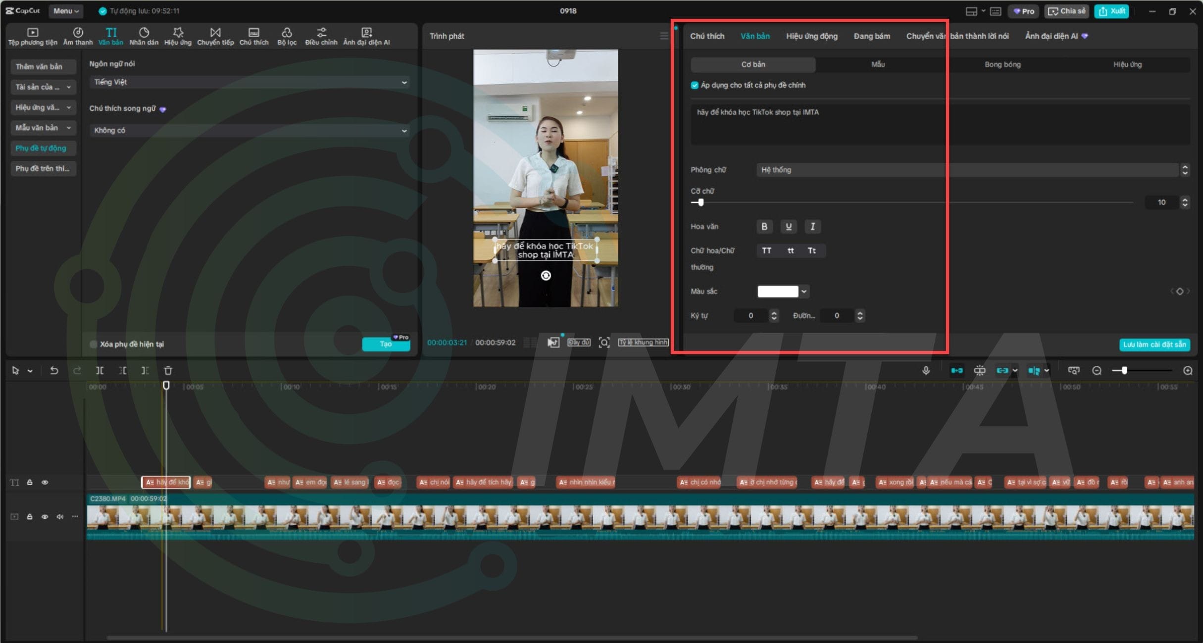 Chỉnh sửa đoạn phụ đề lại cho dễ đọc và dễ nhìn