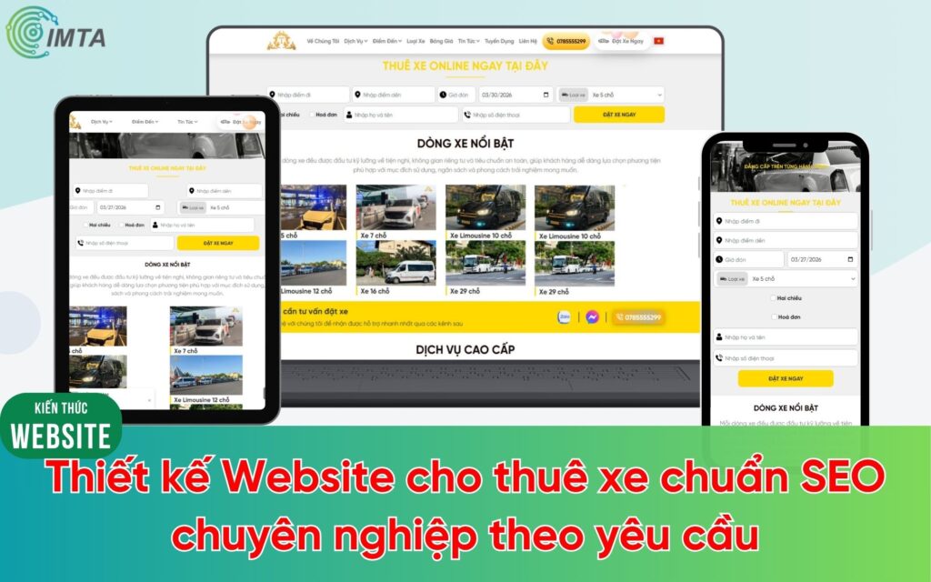 Thiết kế Website cho thuê xe chuẩn SEO chuyên nghiệp theo yêu cầu