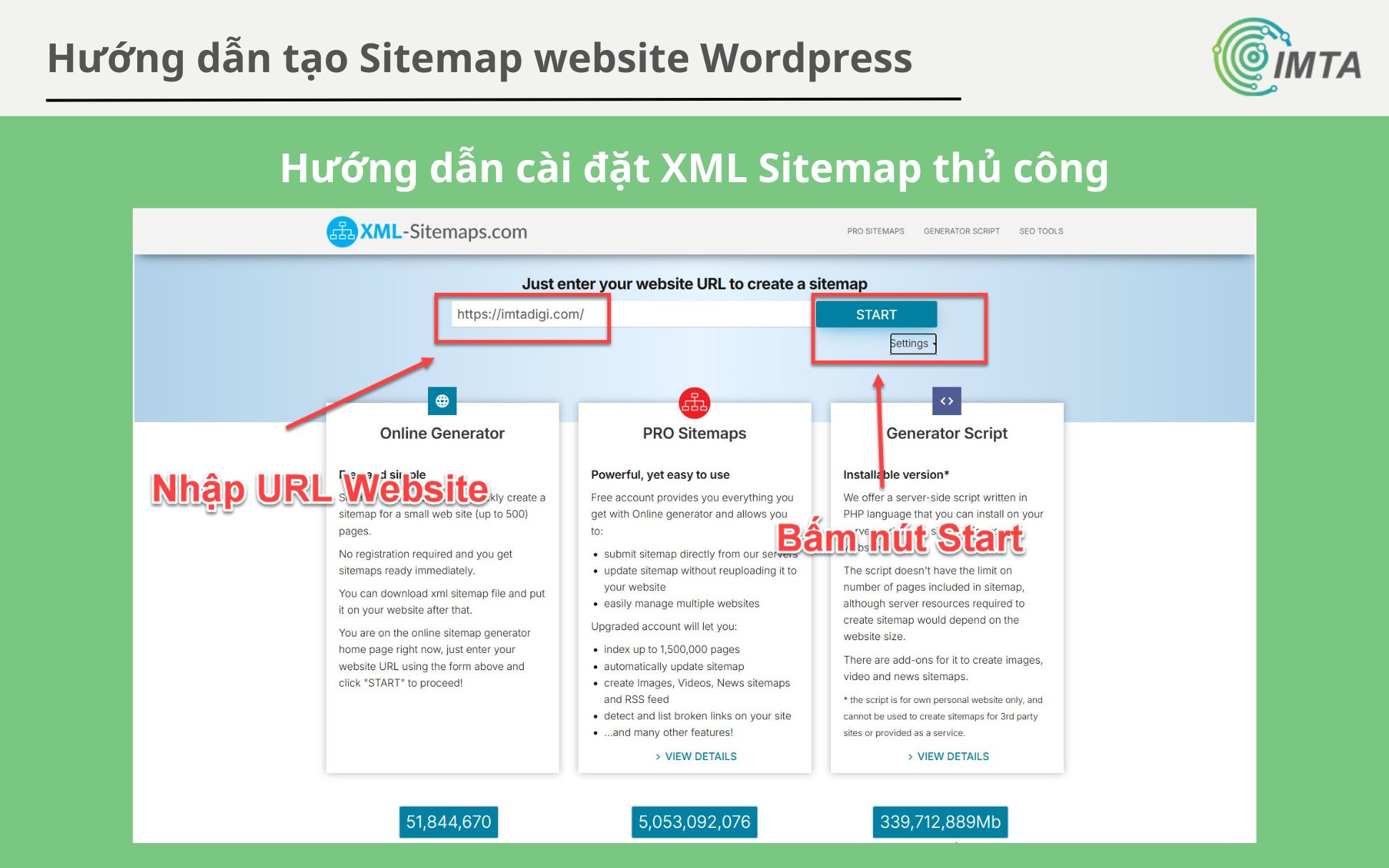 Tạo XML Sitemap bằng XML-Sitemaps