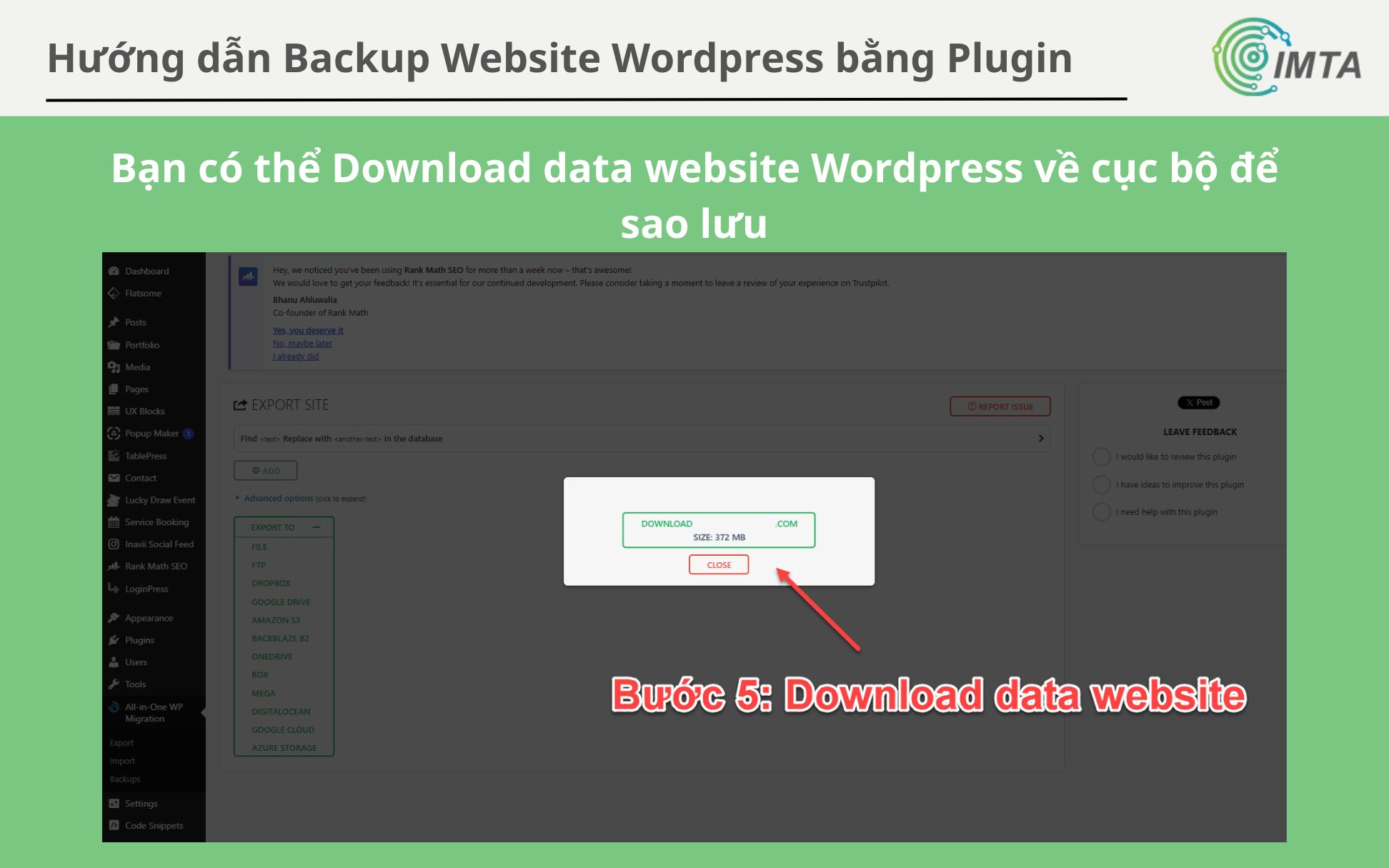 Download data Website WordPress