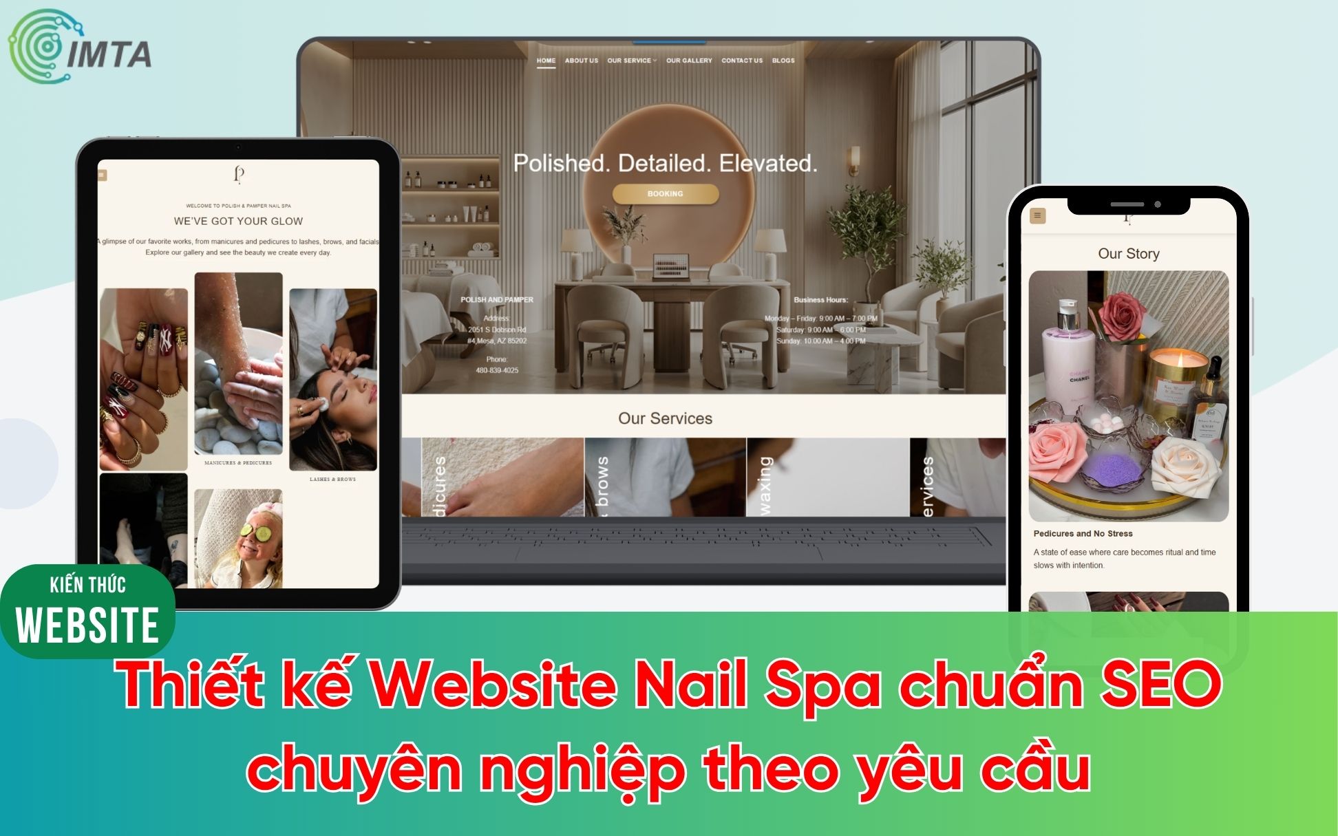 Dịch vụ thiết kế website cho tiệm Nail Saa