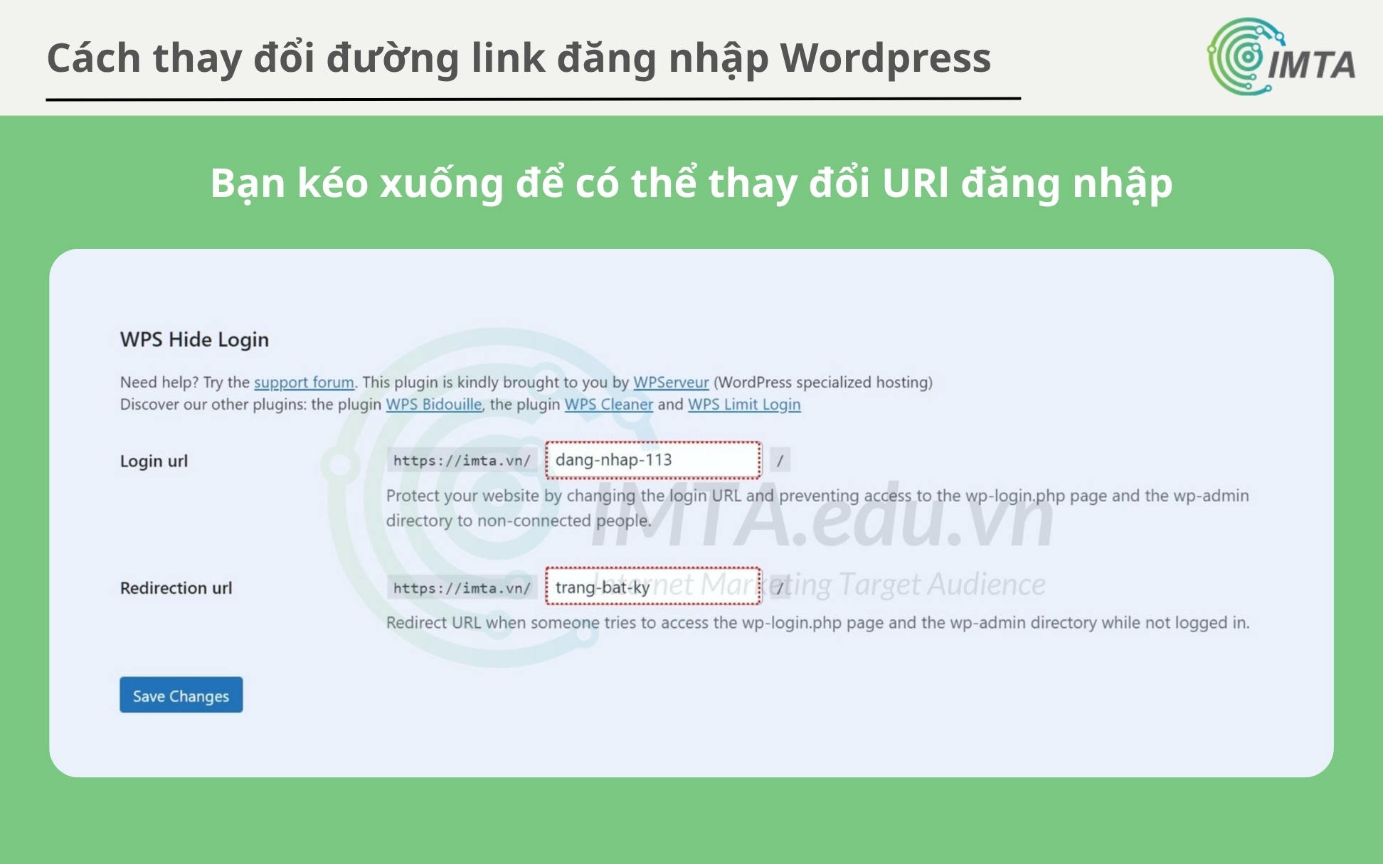Đổi đường link đăng nhập trong Website