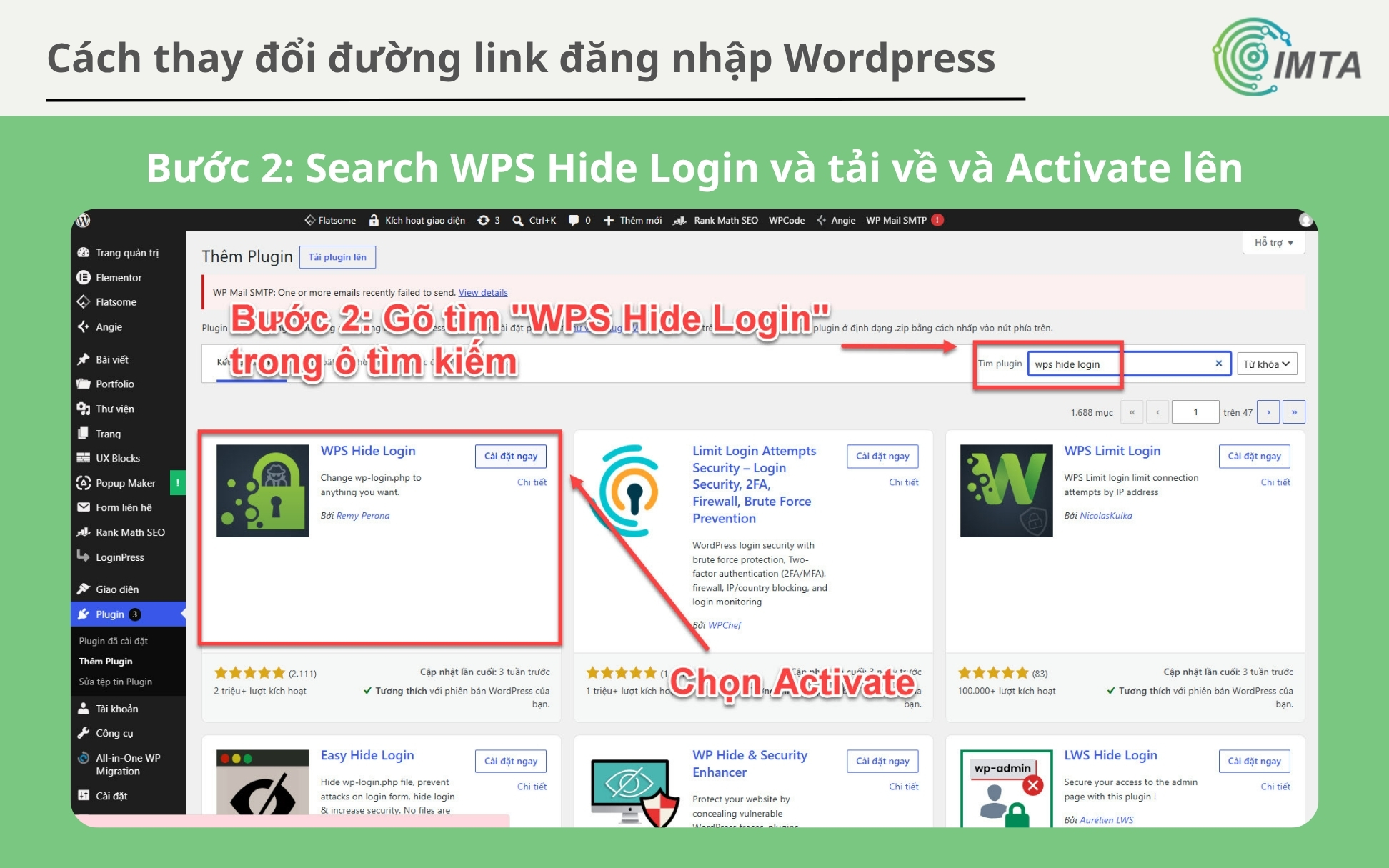 Sau khi tìm thấy đúng như trên hình, bạn hãy Install và Activate Plugin lên